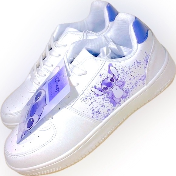 🆕 Disney Stitch Ltd Edition Periwinkle Paint Splatter Low-Top Sneakers - Picture 9 of 9